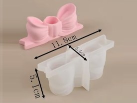 Molde silicona portavela moño